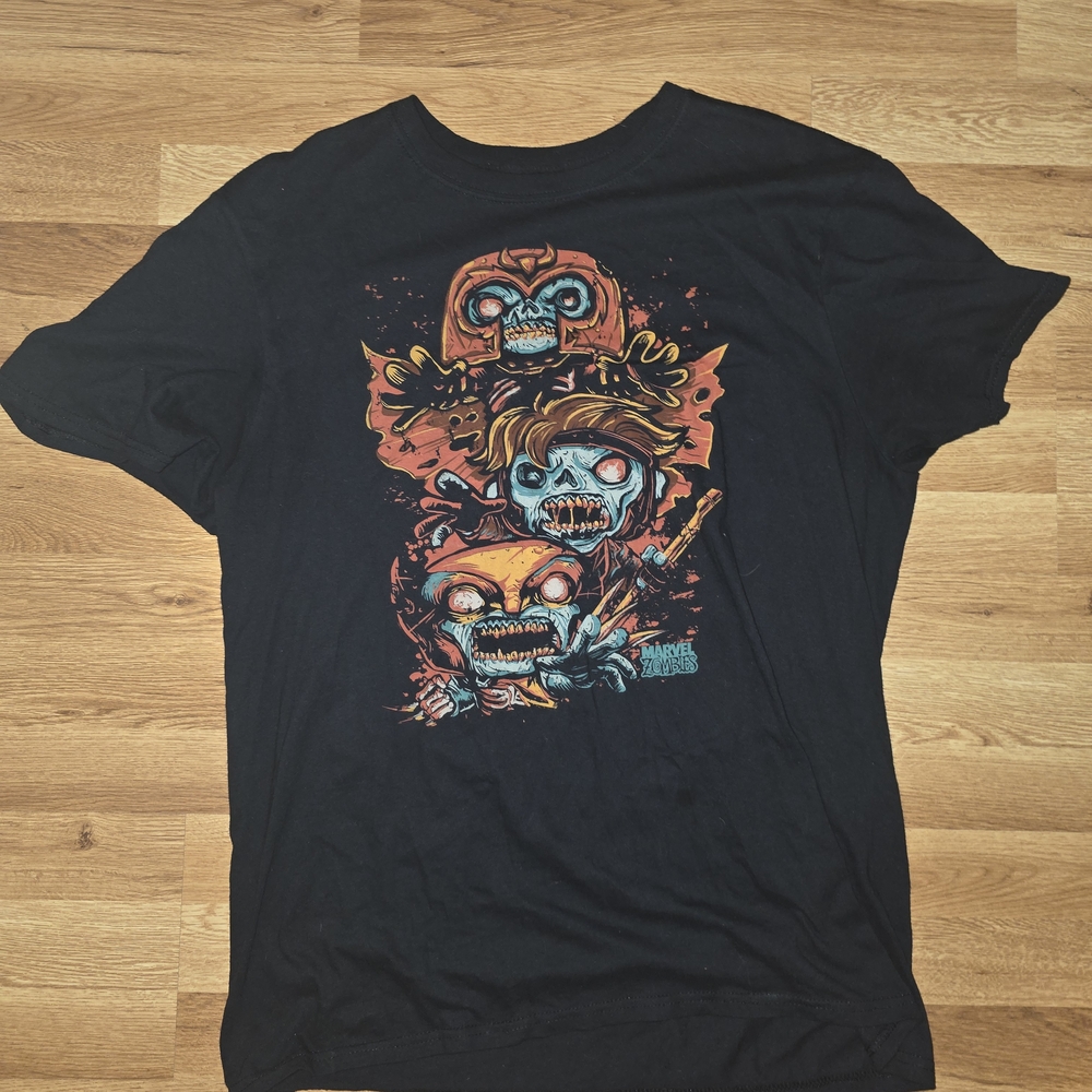 Marvel Black Tee with Zombie Graphic